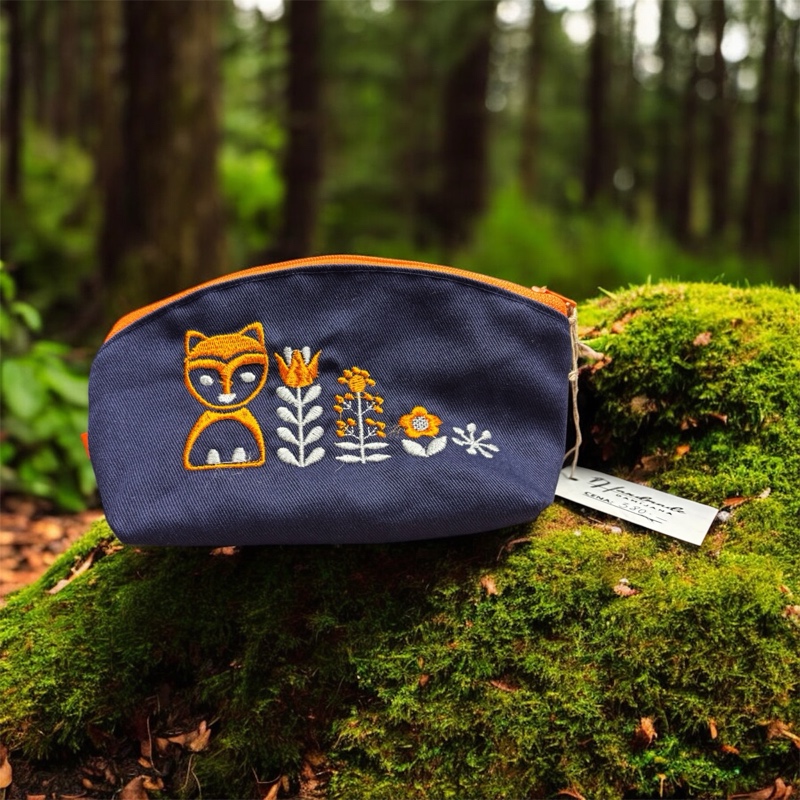 Modrá noc v lese- Ručně šitý necesér, Kosmetická taštička