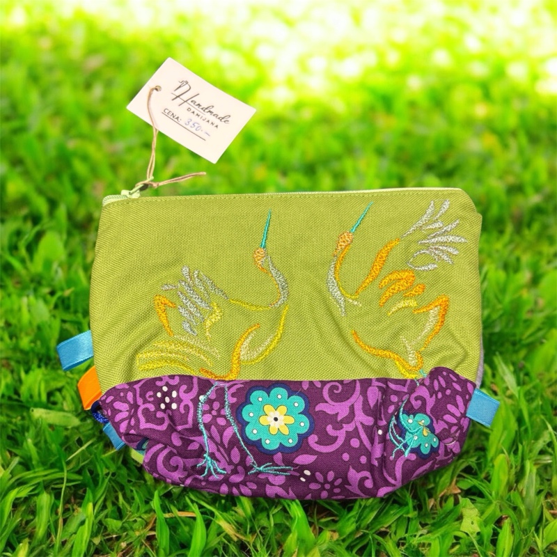 Zahrada ranního ticha- Ručně šitý necesér, Kosmetická taštička