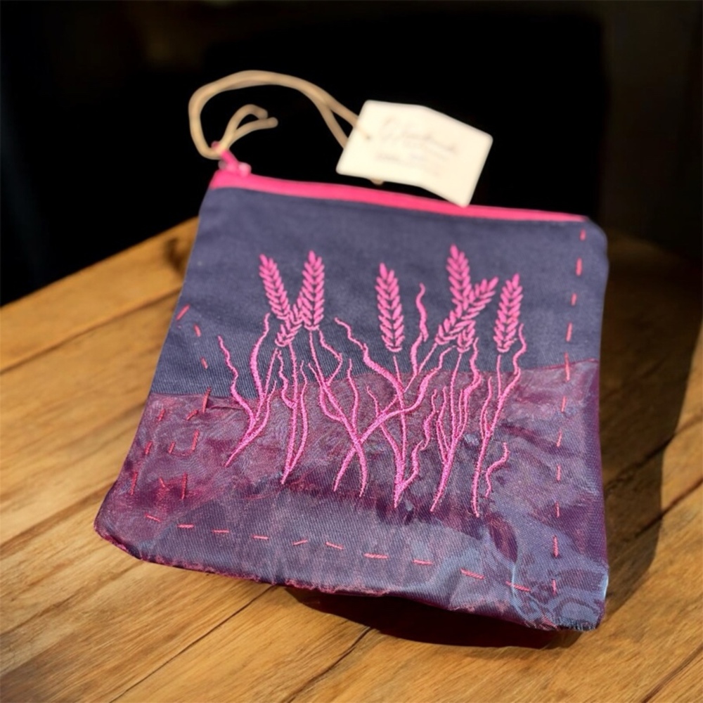 Neonová žatva- Ručně šitý necesér, Kosmetická taštička