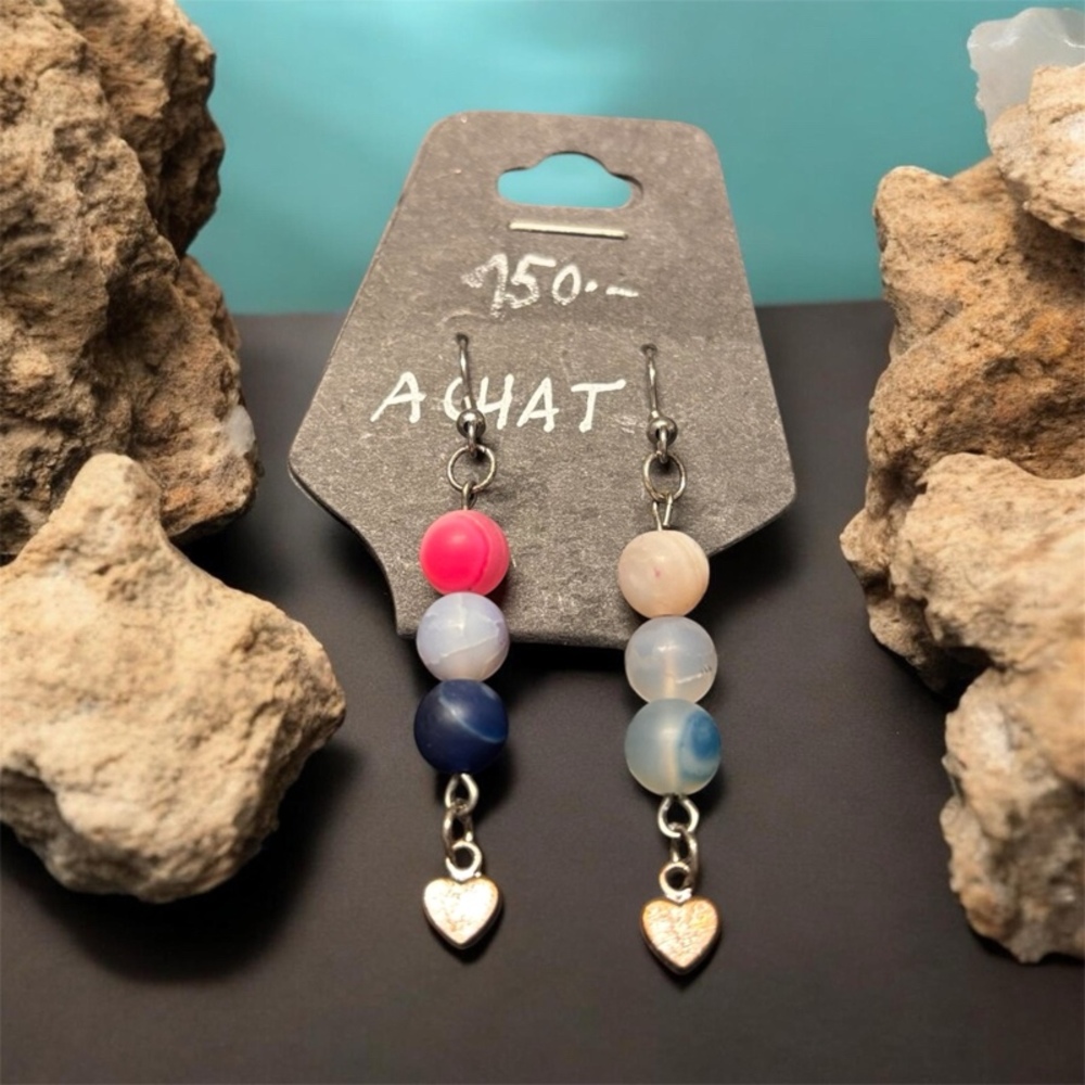 Harmonie v srdci (Achátové náušnice)